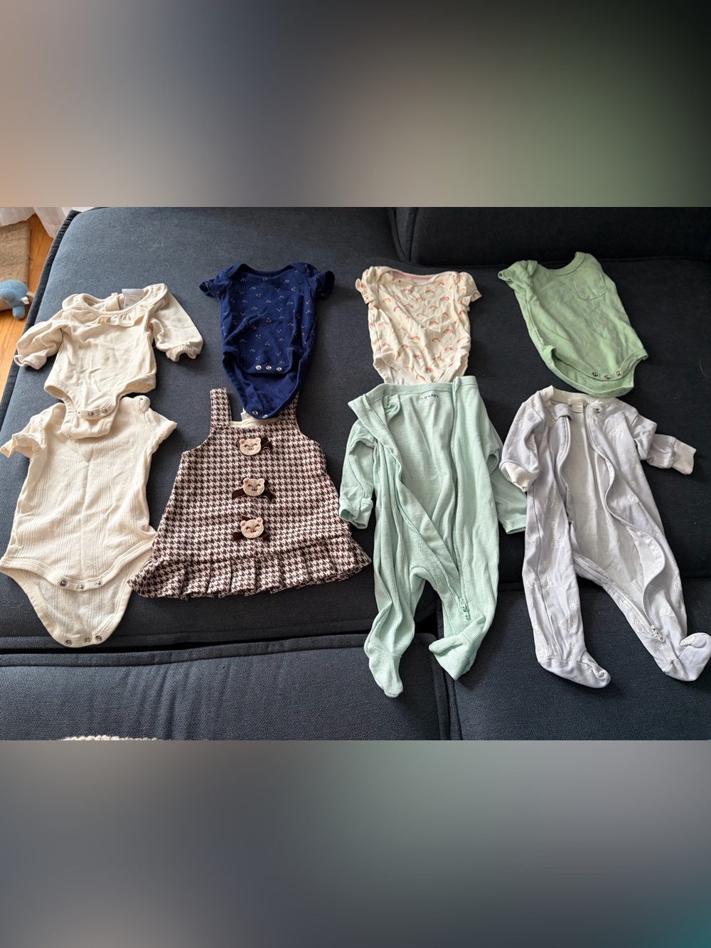 Kids Assorted Color Baby Bodysuit & Accessories Bundle